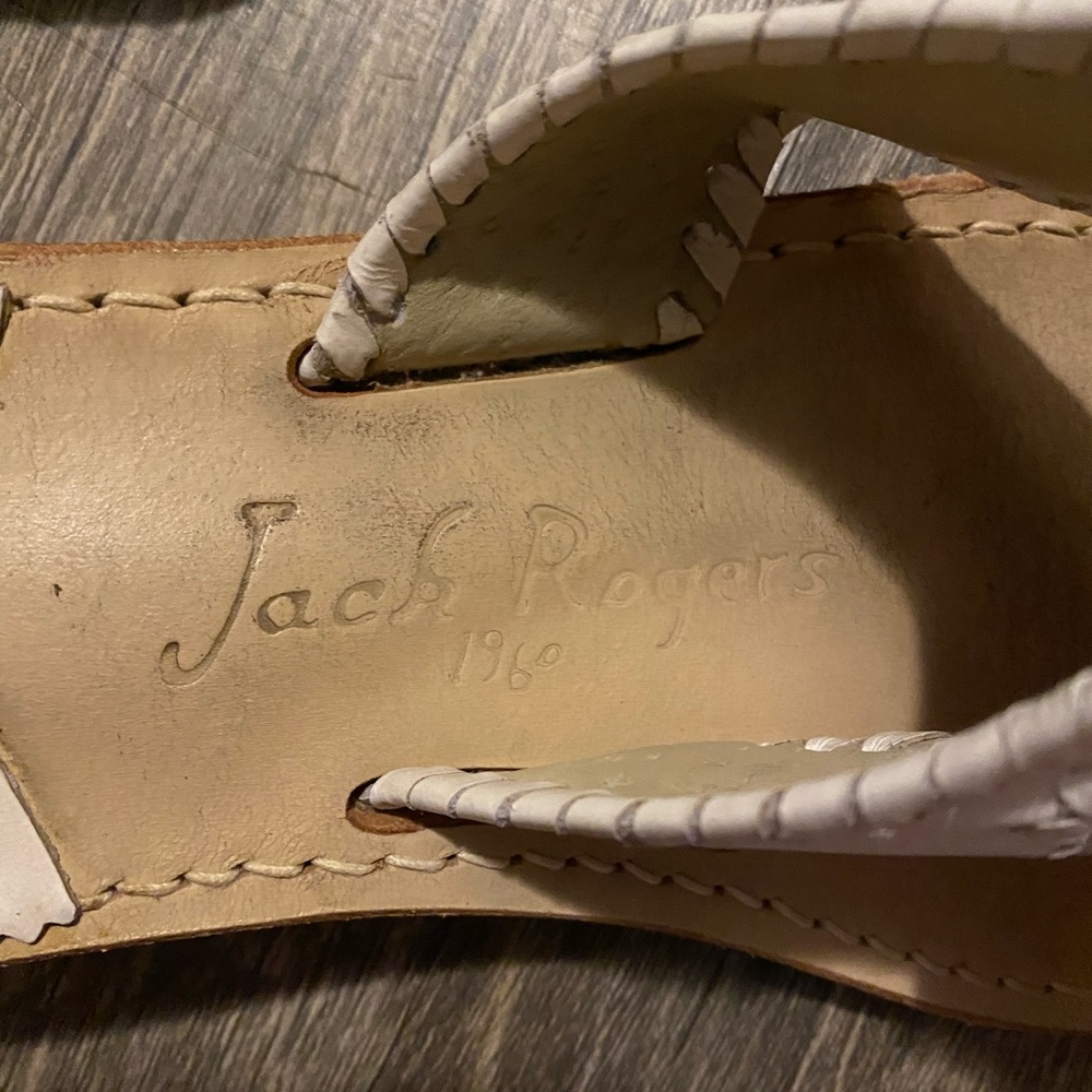 JACK ROGERS WHITE SANDALS - Picture 3 of 4